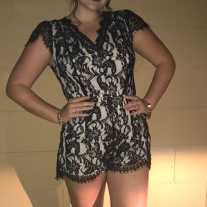 Black lace romper
